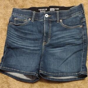 Torrid Dark Blue Jean Shorts